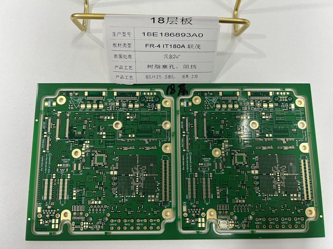 Interconector de densidade 6-32L HDI PCB Board 3/3 Mil com 0,25 mm BGA IT180 ENIG3-8u