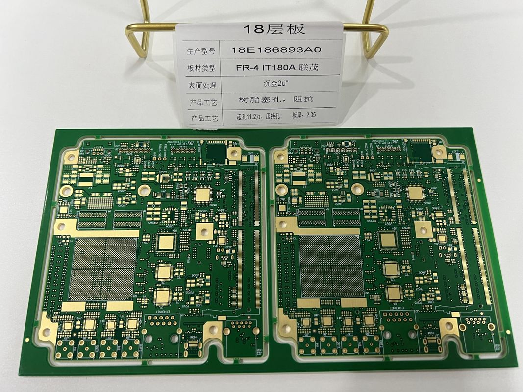 FR4 IT180 18Layers 3+N+3 HDI PCB Board protótipo com o buraco 3/3Mil Traces X RAY testado HDI quickturn ENIG