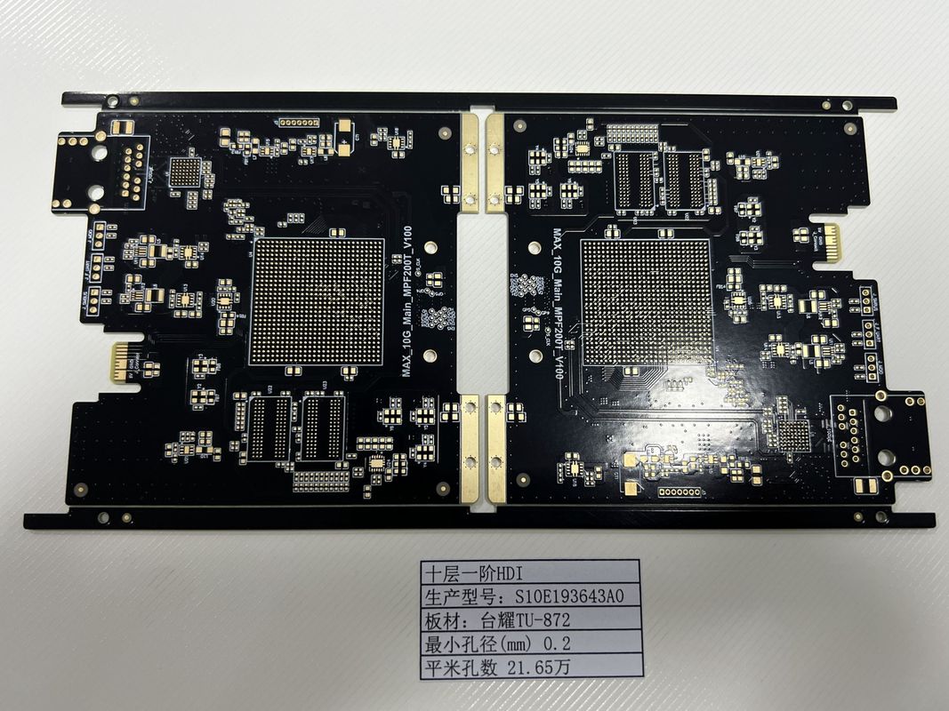 FR4 TU-872 PCB de alta velocidade 10 camadas 3/3Mil PCB 4L 1 N 1 HDI Placas ENIG IP4452