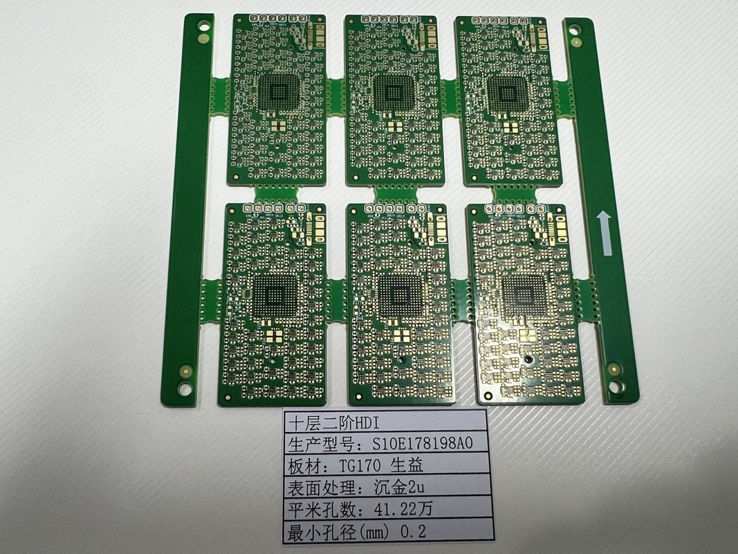 Placa de circuito HDI OEM 10 camada 2+N+2 X Ray Tested Ultra Thin 0.2mm-6.00mm