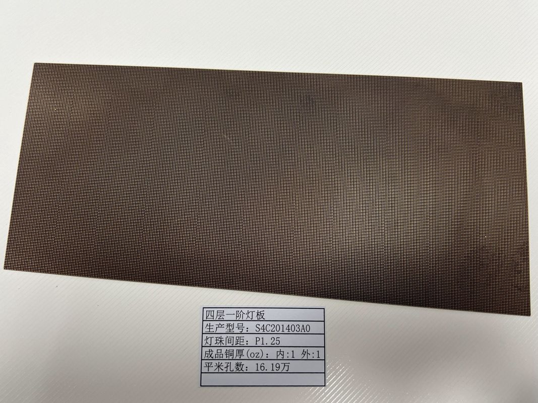 Tabela de PCB de alta densidade de interconexão com suporte de tomada de lâmpada LED Screen HDI Protótipo 4L 1+N+1 Quickturn