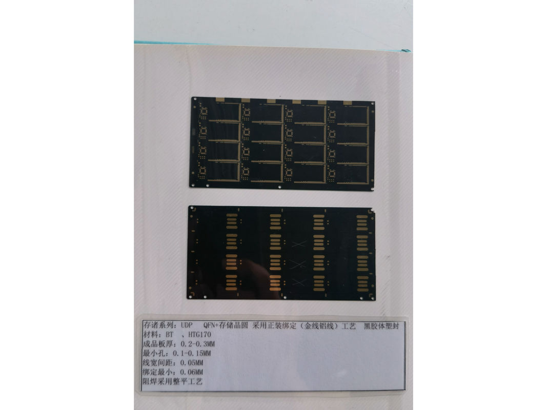 Black Solder Mask IC Substrate PCB 0.2mm RoHS Compliant para dispositivos eletrônicos BT materiais cartão SD