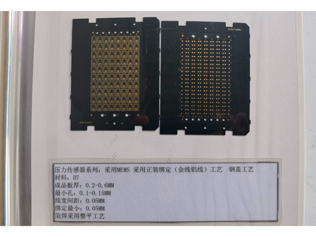 PCB eletrônico durável com 0.2mm 1oz peso de cobre preto máscara de solda sensor de pressão pcb
