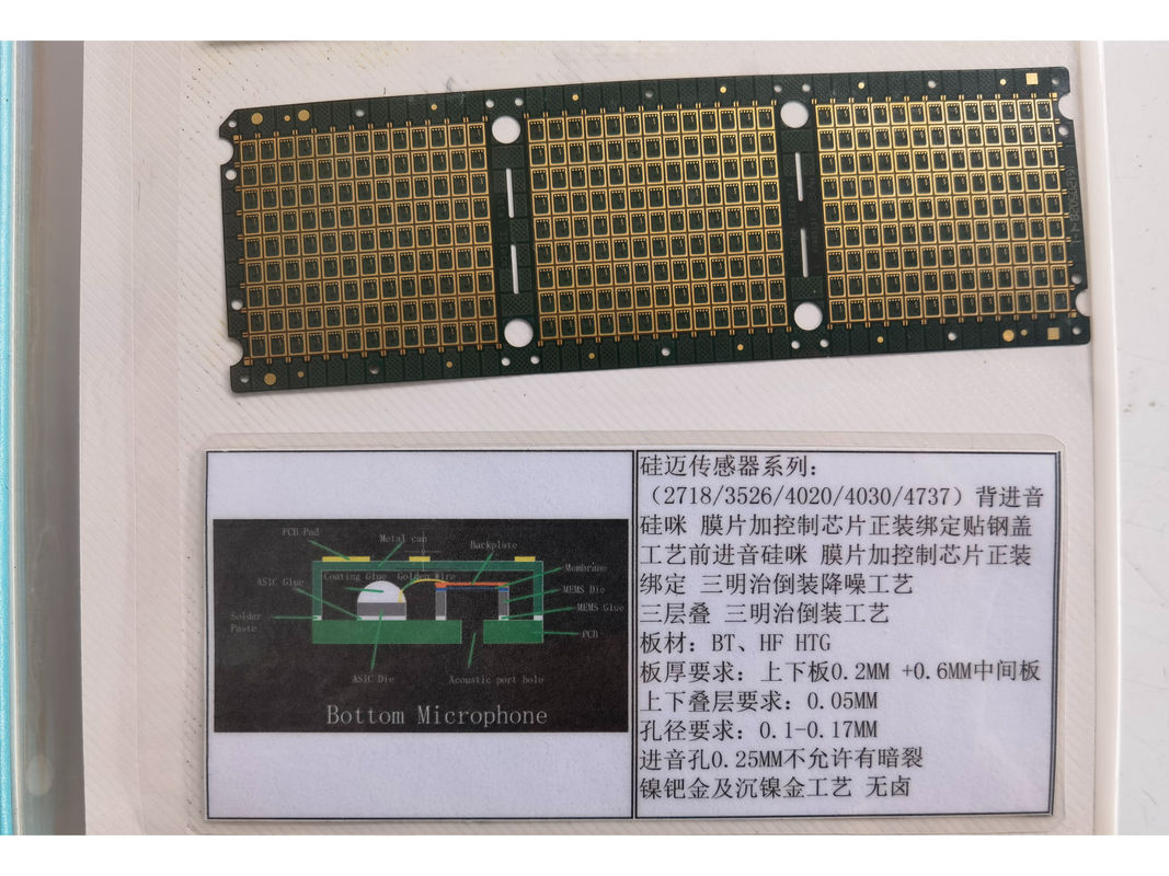 ENIG Finalização de superfície IC Substrato PCB IC placa de circuito 0.2mm Material básico BT HF HTG