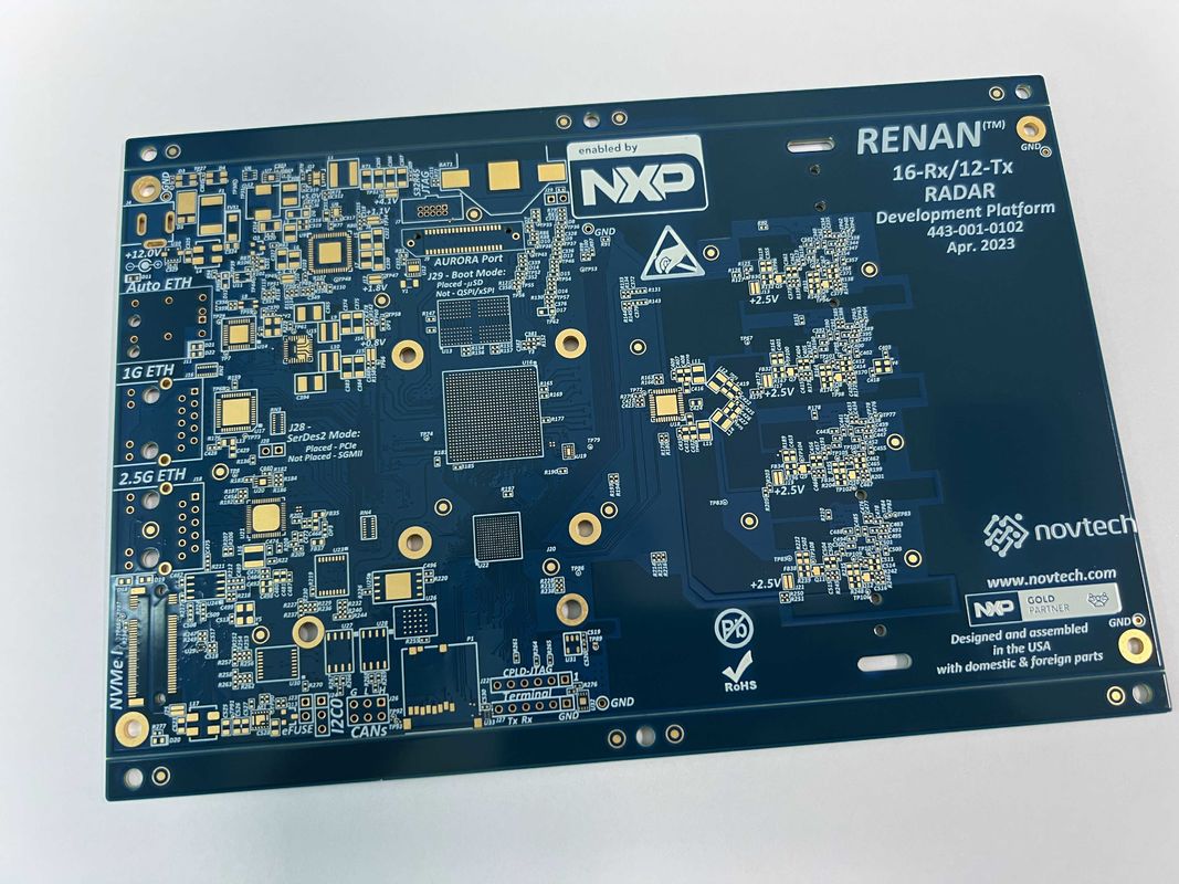 100% E-Testing Glass Epoxy PCB Board com vias cegas e enterradas e superfície de imersão