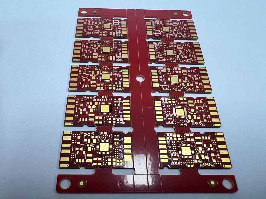 Placa PCB multicamadas com tamanho mínimo de painel de 50mm X 50mm, diâmetro do furo de 0,10mm, furos com cobre de 20um e teste elétrico de 100%