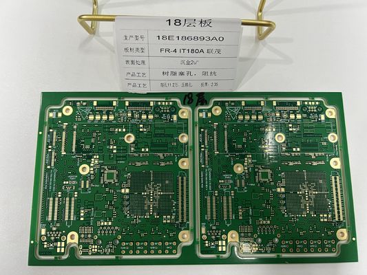 Interconector de densidade 6-32L HDI PCB Board 3/3 Mil com 0,25 mm BGA IT180 ENIG3-8u