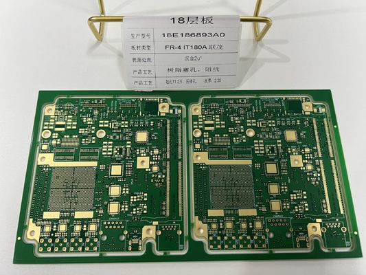 FR4 IT180 18Layers 3+N+3 HDI PCB Board protótipo com o buraco 3/3Mil Traces X RAY testado HDI quickturn ENIG