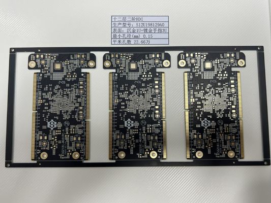 Espessura 0,4-3,2 mm HDI PCB Board 6-32L Controle de impedância 100% E Testes