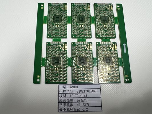 Placa de circuito HDI OEM 10 camada 2+N+2 X Ray Tested Ultra Thin 0.2mm-6.00mm